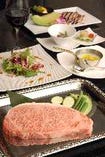宮崎牛ステーキをはじめ旬の食材などを使用したコース。
