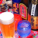 沖縄の地酒も種類豊富にご用意。