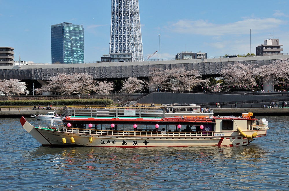 隅田川の桜を見ながら、お食事を！！