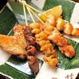 岩手県産いわい鶏と宮城県石巻の「伊達の旨塩」を使用した串焼き