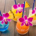 トロピカルカクテルや地ビールを多数ご用意してます！