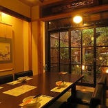 全席個室・京都町屋風の落ち着く空間でひと時をお過ごしください。