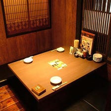 京都町屋風の和空間でゆったりお食事