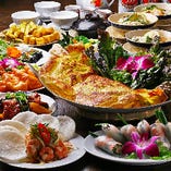 「ホーチミンコース」をグレードアップ！ベトナム料理をさらに堪能したいお客様に人気の「ハノイコース」。120分飲み放題付♪