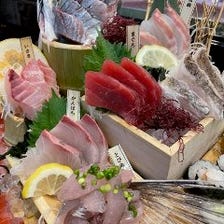 刺盛りや寿司などの海鮮