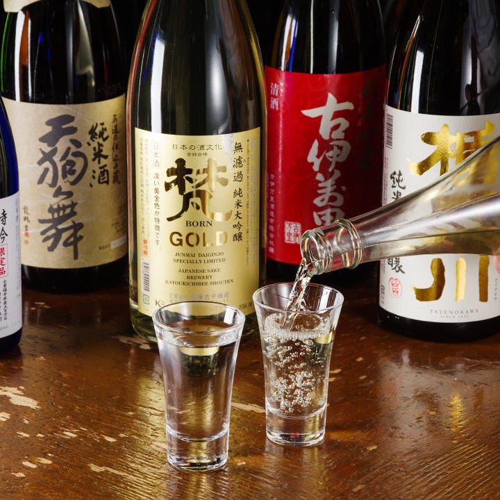 魚々十名物！日本酒50種以上・焼酎30種以上時間無制限飲み放題！