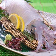 名物イカの活造り！！