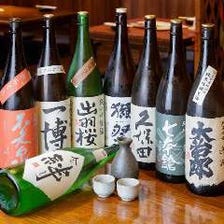 地元滋賀県をはじめ全国の地酒が揃う
