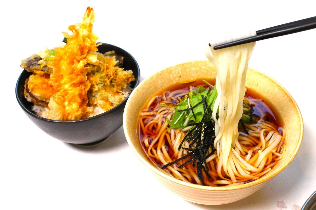 天ぷら処 こさか_温かい稲庭うどんを始めました。＋220円で天丼セットもできます