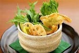 湯葉と京水菜・山菜の京風サラダ