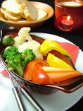 温野菜のサラダ　バーニャカウダソース