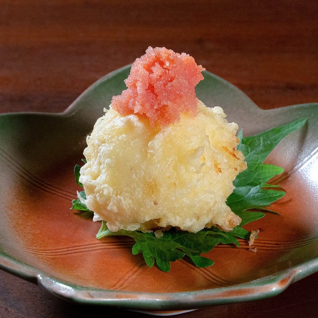 明太ポテトサラダの天ぷら ポテトサラダの天ぷらに北海道の明太