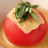 4）完熟、トマト＆モッツァレラのお椀