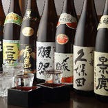 日本酒・焼酎は、店主が自らセレクトした逸品揃いです。