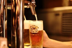 生ビール（キリン一番絞り）、瓶ビール（ラガー）が飲み放題