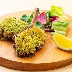 子羊のハーブパン粉焼き