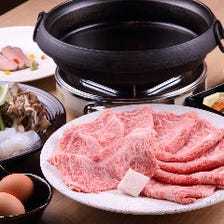 【おすすめディナー】松阪牛極上霜降り肉すき焼きコース・15,000円