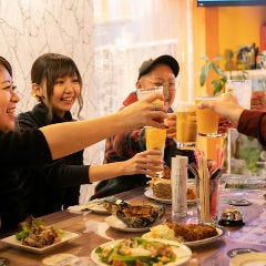 肉とビールで大満足！みんなでわいわい盛り上がろう！