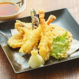 天ぷら盛合せ５種★季節のタネを揚げたてでどうぞ