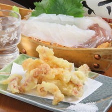 壱岐イカの姿造り天ぷらセット