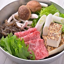特選牛肉のすき焼き鍋