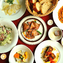 【ヘルシースペシャルコース　サラダおかわり自由&鮮魚のカルパッチョ&ローストビーフ】3600円