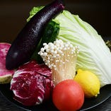 愛知県産を中心に安心・安全な国産野菜を使用しております。
