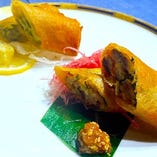 【鯵なめろう春巻と檸檬鶏春巻】
