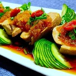 お勧め3.中華風あん肝煮　甘酢おろし掛け