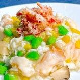お勧め6.新鮮大エビと蟹肉の北京式卵白炒め