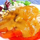 1.茹で鶏の四川胡麻ソース（棒棒鶏）