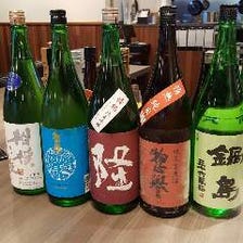 オーナー厳選の日本酒を堪能