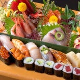 【寿司】
食材の鮮度にこだわり職人が握る本格江戸前寿司