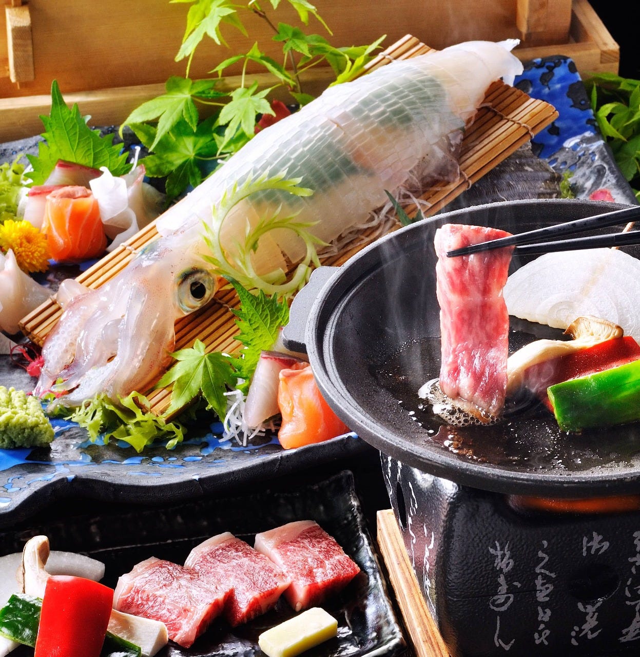 九州・博多ならではの厳選食材で季節のコースをご堪能下さい。