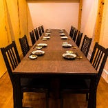 【テーブル個室 2～6名様×6部屋（最大36名）】プライベート感ある個室は接待に最適