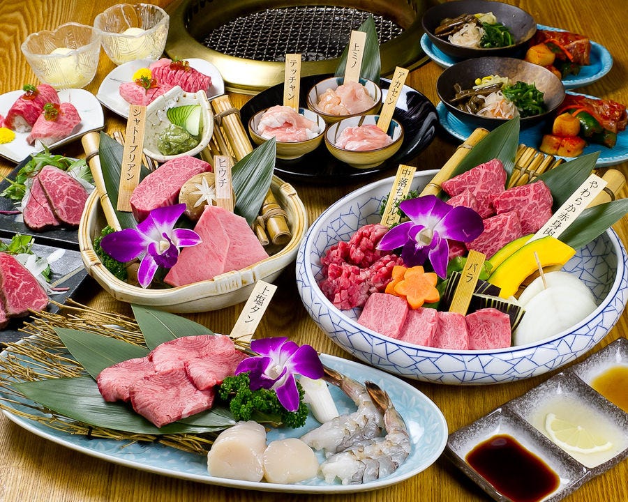 梅田のおすすめ焼肉店『和牛 まつした  上通り店』のおまかせコース