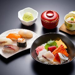 にぎり鮨とちらしのセット 汀〈みぎわ〉