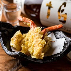 日本酒と海鮮 痛風屋 新宿歌舞伎町店_ずわい蟹と舞茸の天婦羅