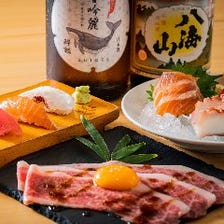 新鮮な和牛と海鮮料理