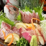 毎朝川崎北部市場より旬な魚を厳選！まずはお刺身でどうぞ！