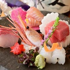 日本各地から仕入れる天然物の旬魚