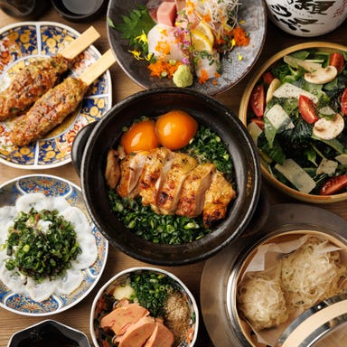 【個室完備】焼鳥×参鶏湯 鳥一代 恵比寿店_歓送迎会に◎【キジ玉土鍋ご飯+旬魚カルパッチョ<梅コース>】2H飲み放題付全6品5000円(税込5500円)