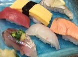 ボリュームのある【にしきコース】個室プラン　お料理と極上寿司6貫で大満足　ご接待　会食　記念日