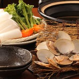千葉県産の大粒の蛤（はまぐり）を使用した「蛤鍋」毎年大人気！
