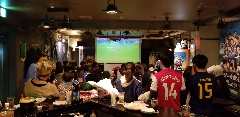 サッカーワールドカップ時のパブリックビューイングの様子！