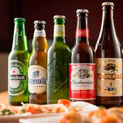 世界のビール揃えています！500円～なのでリーズナブルです！