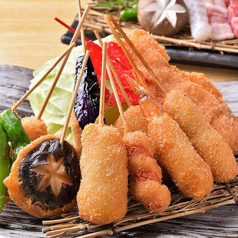串カツ メガ盛り 食べ放題 日本一の串かつ横綱 梅田東通り店 東通り 堂山 居酒屋 ぐるなび