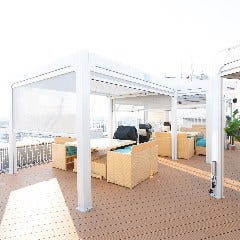 Rivage Blue BBQ 町田_カーテンがあるので、晴れていても涼しくBBQを楽しめます！