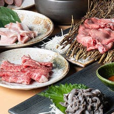 《90分飲み放題付》手切り生塩タンや自慢の和牛など【牛・豚・鶏肉の焼肉コース】全13品6,000円