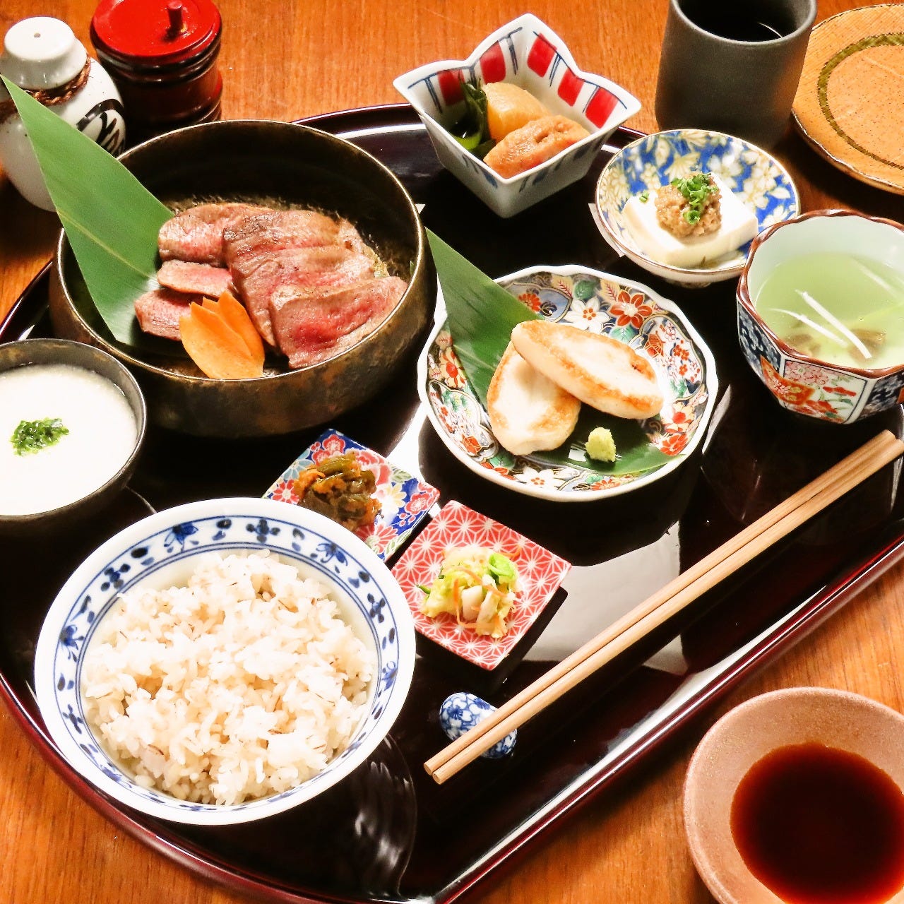 三代目文治 銀座本店霜降り芯たん御膳